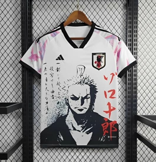 2022 Japan Away White Otaku Zoro Roronoa Jersey — jersey
