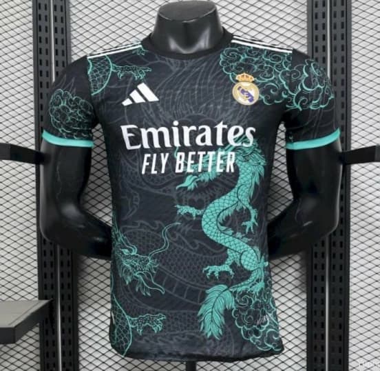 2025/26 Player Version Real Madrid Black Green Dragon Edition Jersey — Real Madrid Club de Fútbol
