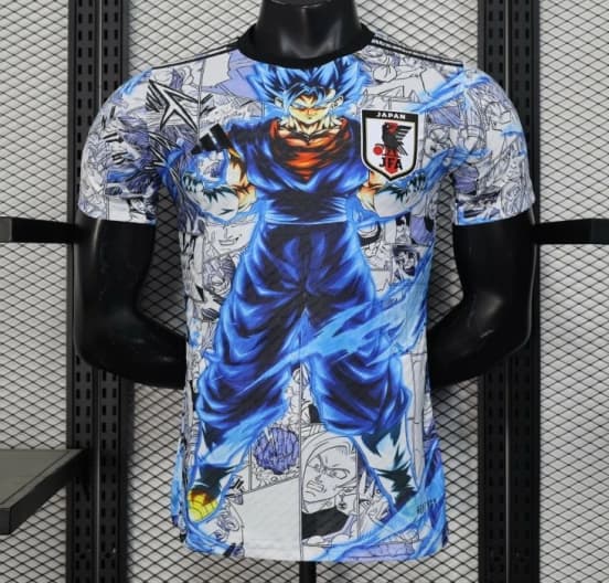 Player Version 2025 Japan White with Dragon Ball Z Anime Design Jersey — jersey