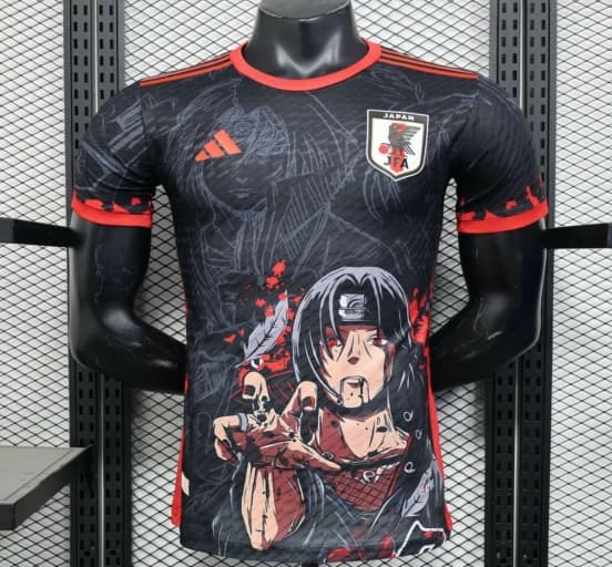 Player Version 2025 Japan National Team Black with Anime Character Design Jersey — jersey