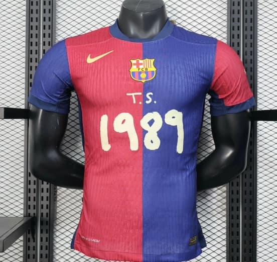Player Version 25/26 FC Barcelona Home  with Pink "T.S. 1989" Jersey — jersey