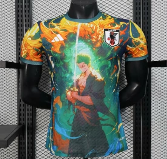 Player Version 2025 Japan Jersey with Samurai Design and Fiery Background — jersey