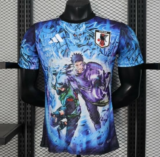 Player Version 2025 Japan Blue with Anime Combat Scene Design Jersey — jersey