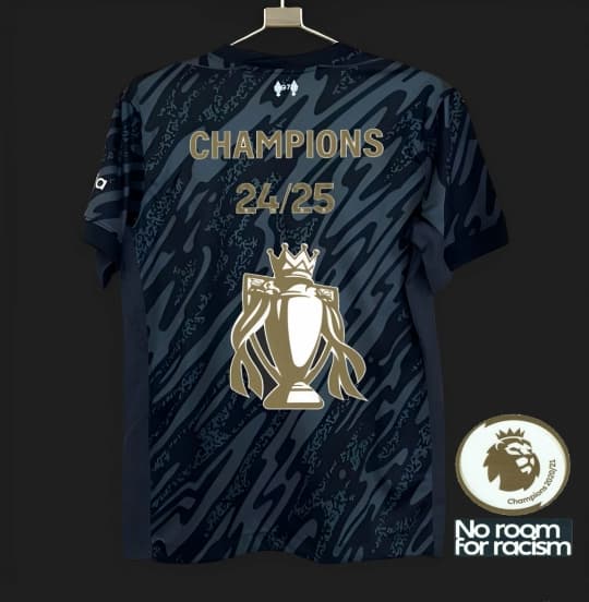 24/25 Liverpool Black Goalkeeper Jersey With Champion Printing — Liverpool Football Club