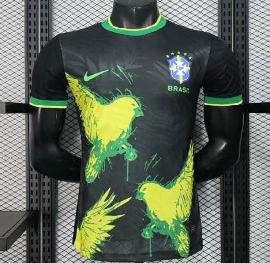 Player Version 2025 Brazil Black with Eagle Print Jersey — Selección de fútbol de Brasil