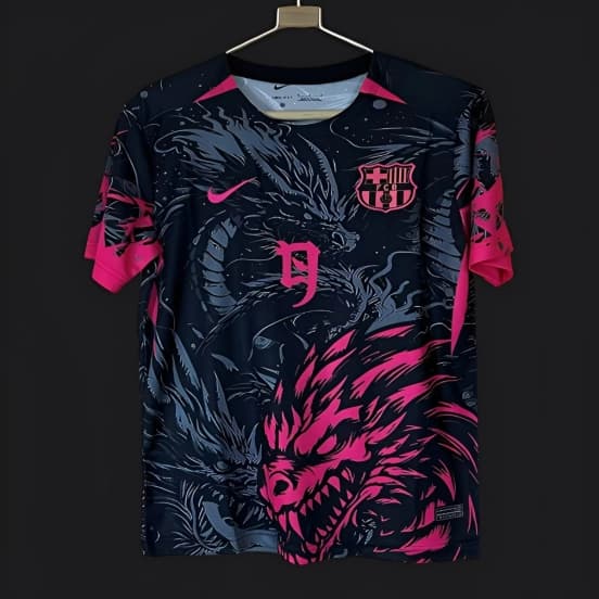 25/26 Barcelona Black & Red Dragon Jersey — jersey
