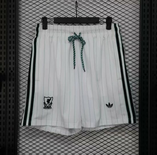 Player Version 25/26 Liverpool White Adidas Original Shorts — jersey
