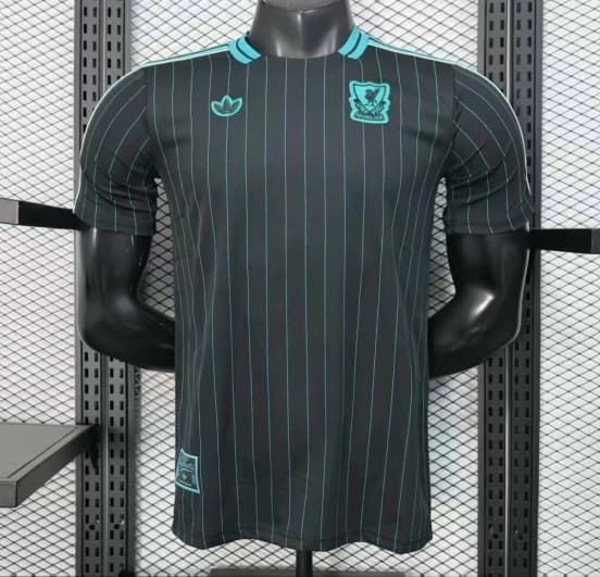 Player Version 25/26 Liverpool Black Adidas Original Casual Jersey — jersey