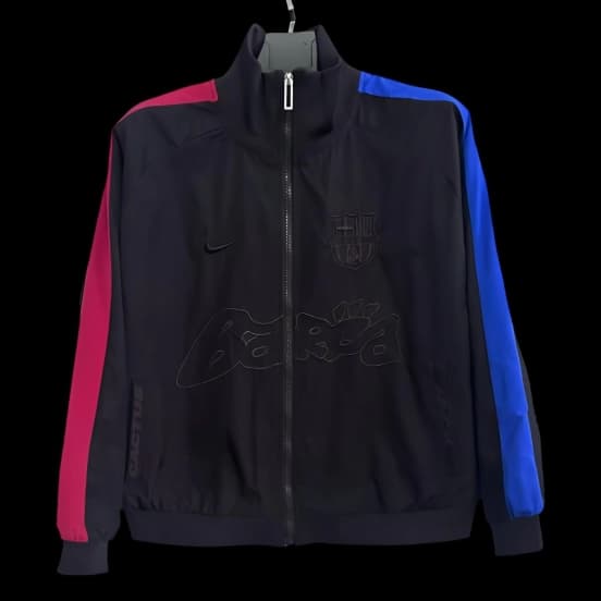 25/26 Barcelona Black/Red/Blue Full Zipper Windbreaker — jersey