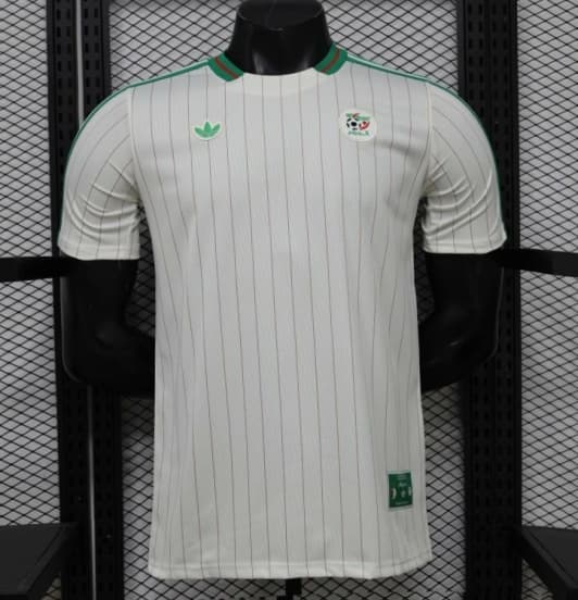 2026 Player Version Algeria White with Green Pinstripes Jersey — Selección de fútbol de Argelia
