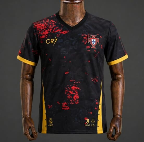 2026 Portugal Black Pre-Match Jersey — jersey