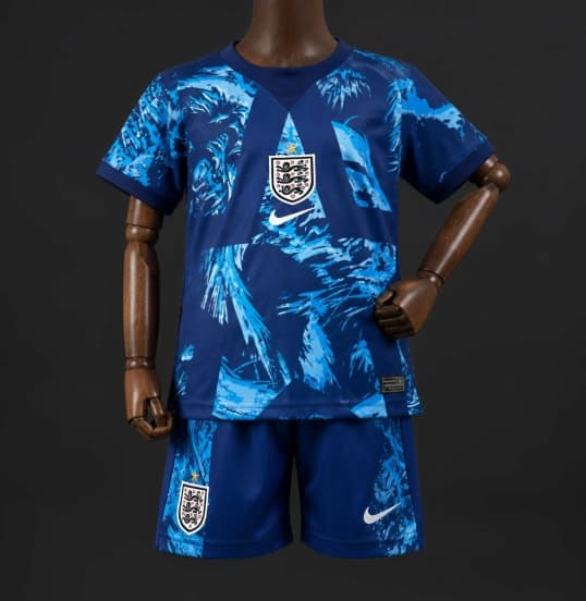 2026 KIDS England Goalkeeper Blue Jersey — jersey