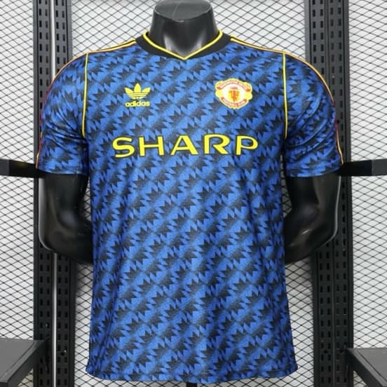 Player Version 2026 Manchester United Blue with Black  Away Jersey — jersey