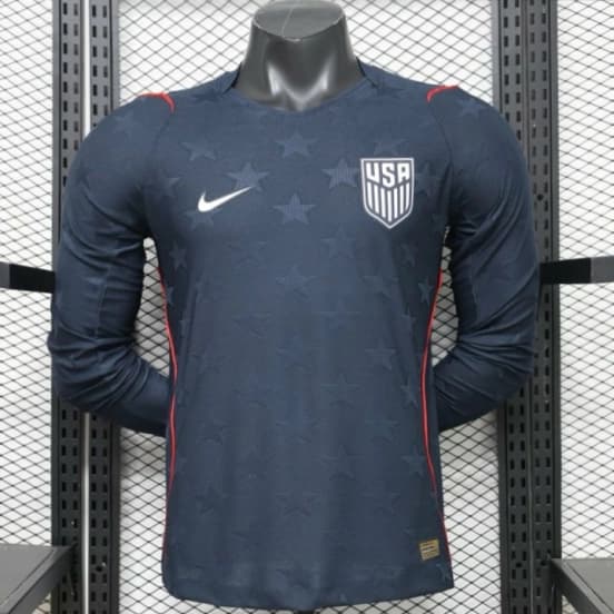 Player Version 2026 USA Navy Blue with Tonal Star  Long Sleeve Away Jersey — Selección de fútbol de los Estados Unidos