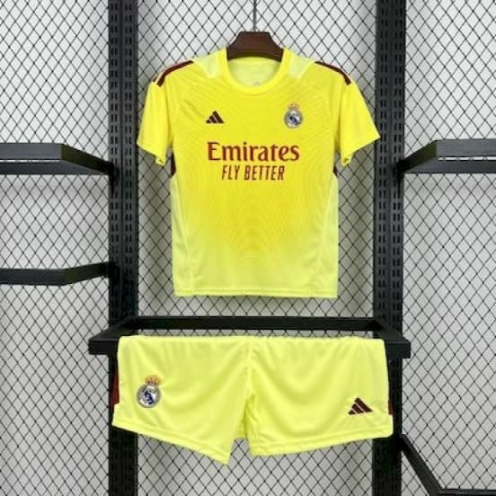 2025/26 Kids Real Madrid Yellow Goalkeeper Kit — jersey