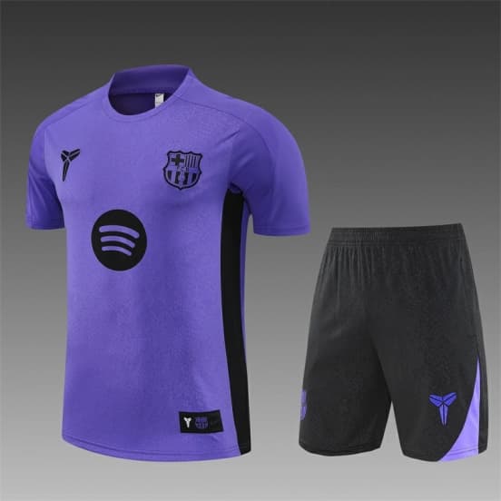 25/26 Barcelona Purple Joint Edition with XS Short Sleeve+Soccer Shorts — jersey