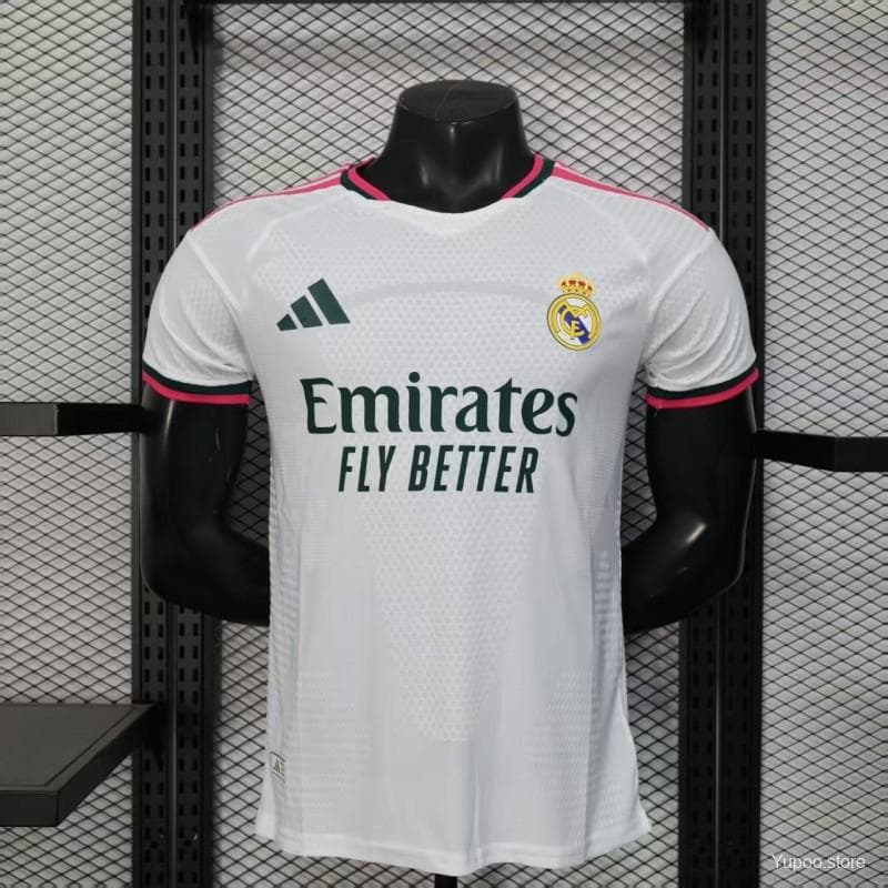 26/27 Player Version Real Madrid Home White Pink Black Jersey — imagen 2