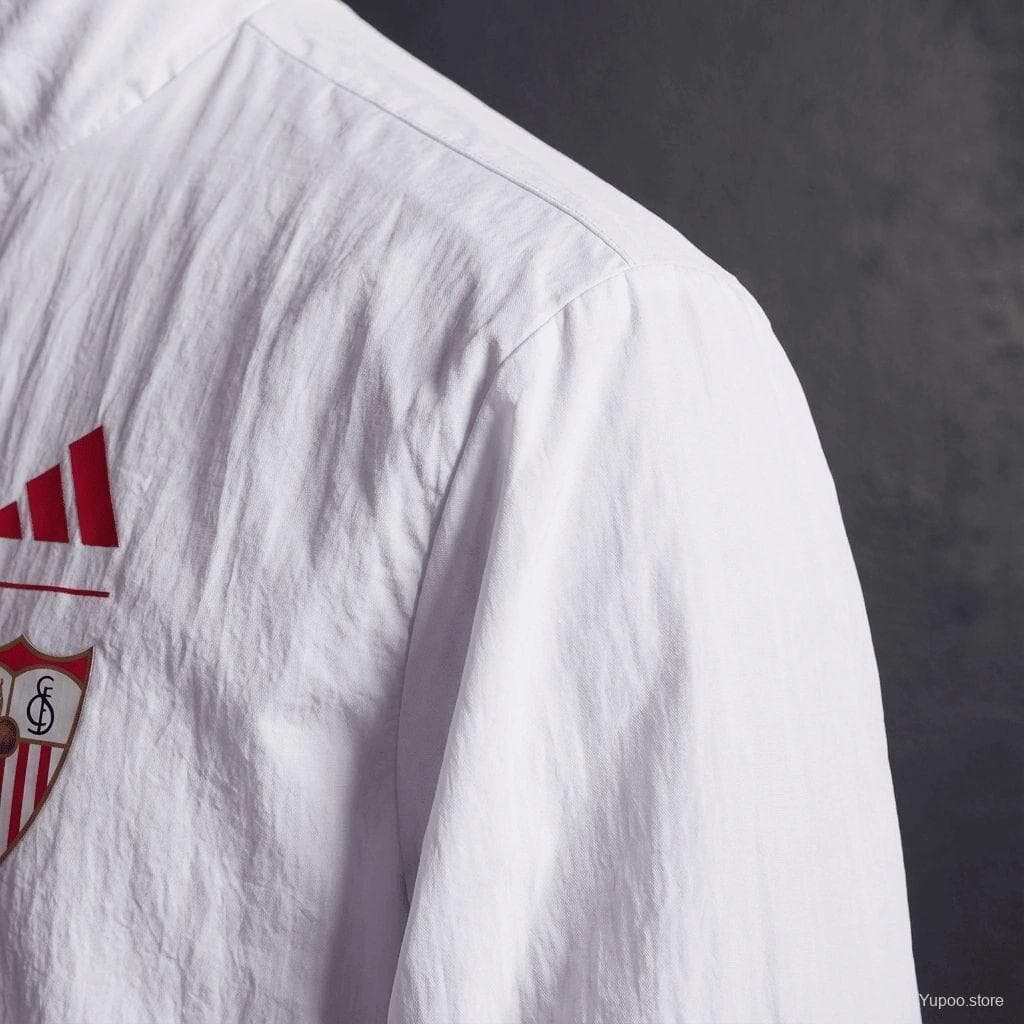 2026 Sevilla FC Red And White Reversible Full Zipper Jacket — imagen 11