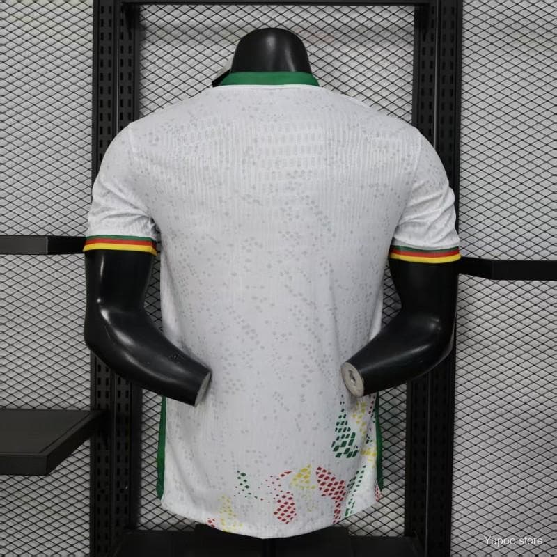 2026 Player Version Cameroon Home White with Red, Dot Pattern Jersey — imagen 3