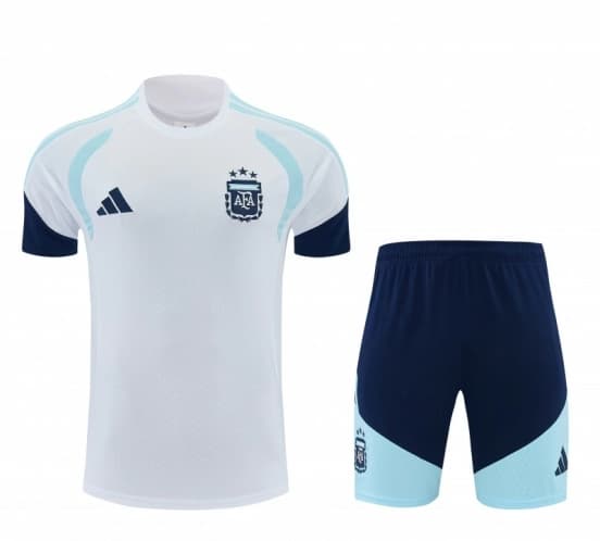 26/27 Argentina White Short Sleeve+Soccer Shorts — jersey