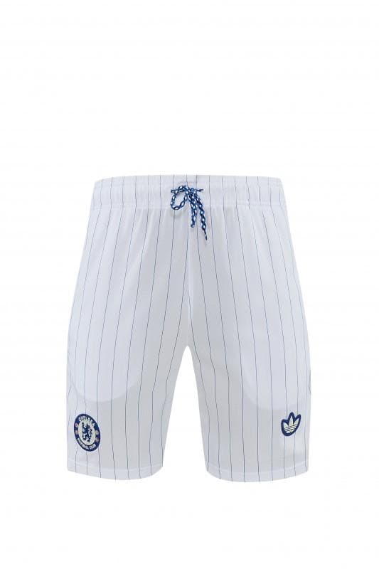 26/27 Chelsea FC  Blue  Stripes Short Sleeve+ White Soccer Shorts — imagen 16