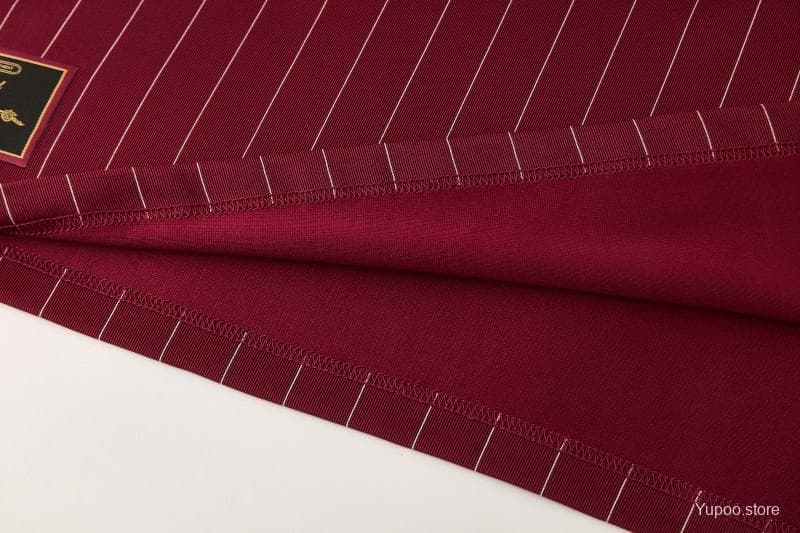26/27  Arsenal  Maroon Pinstripe Short Sleeve+Soccer Shorts — imagen 16