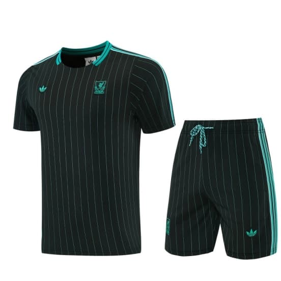 26/27  Liverpool  Black Short Sleeve+Soccer Shorts — jersey