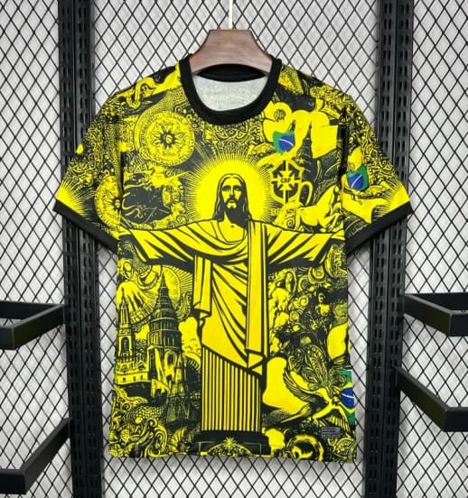 2024 Brazil X Christ Yellow Special Jersey — Selección de fútbol de Brasil
