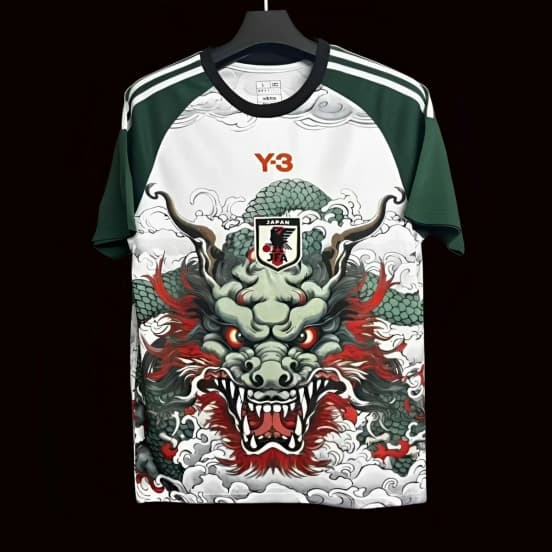 2024 Japan x Y3 Green White Dragon Special Jersey — Selección de fútbol de Japón
