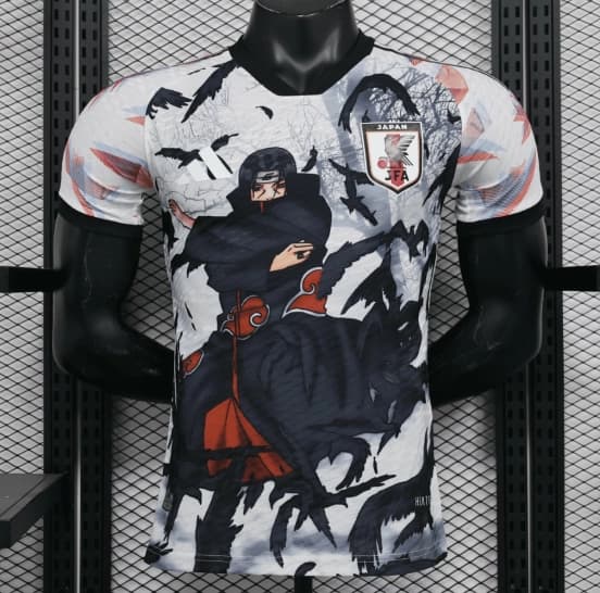 Player Version 2022 Japan Away White Jersey With Itachi Uchiha Printing Jersey — jersey