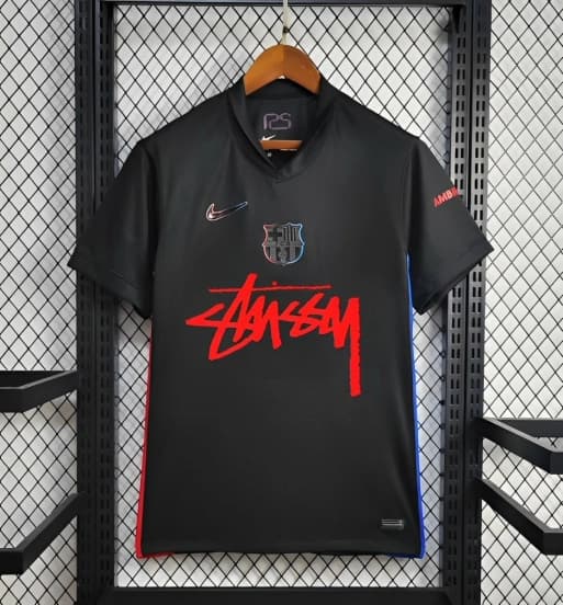 24/25 Barcelona x Stussy Away Black Jersey — Fútbol Club Barcelona (femenino)