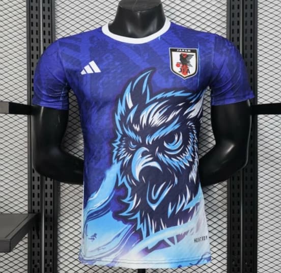 Player Version 2025 Japan Blue Jersey with Owl Design — jersey
