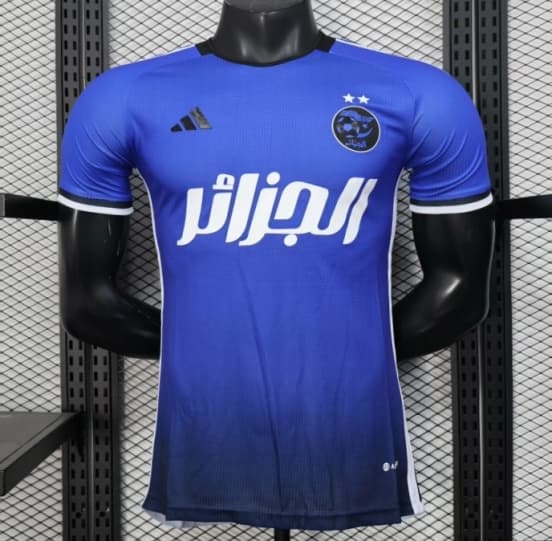 Player Version 2025 Algeria Blue with Arabic Sponsor Jersey — Selección de fútbol de Argelia
