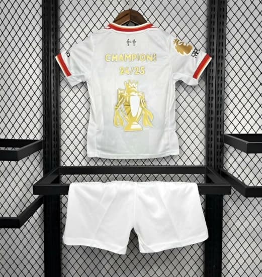 24/25 Kids Liverpool Third White Jersey With Champion Printing — Liverpool Football Club