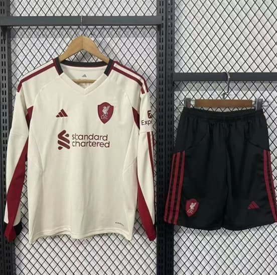 25/26 Kids Liverpool Away Long Sleeve Jersey — Liverpool Football Club