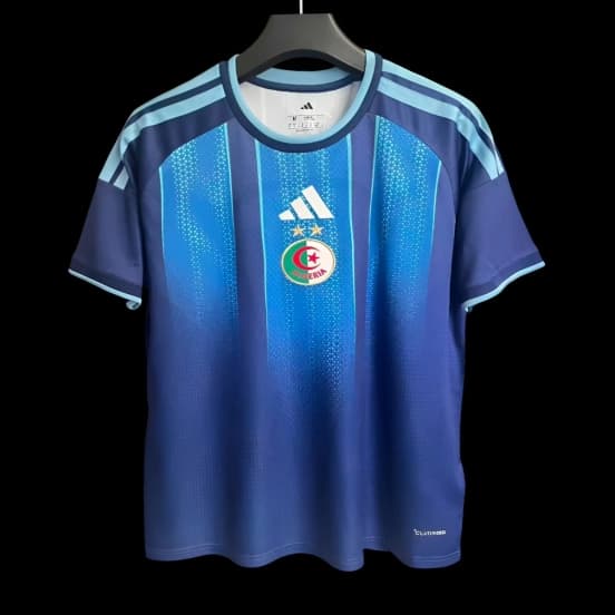 2026 Algeria Blue with Gradient Pattern Pre-Match Jersey — Selección de fútbol de Argelia