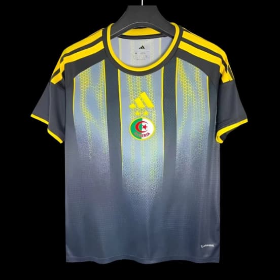 2026 Algeria Grey with Yellow Gradient Stripes Pre-Match Jersey — Selección de fútbol de Argelia