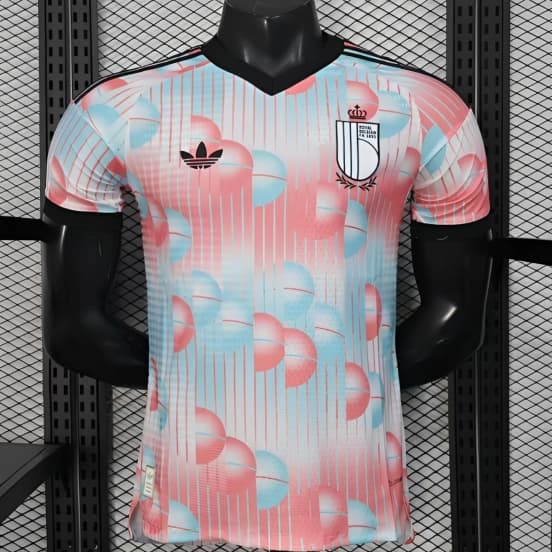 2026 Player Version Belgium Away White Pink Jersey — Selección de fútbol de Bélgica