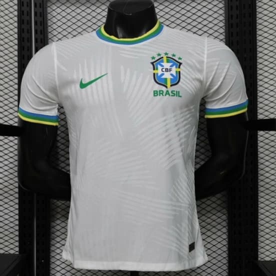 Player Version 2026 Brazil White with Palm Leaf Pattern Special Edition Jersey — jersey