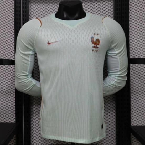Player Version 26/27 France Mint Green Away Long Sleeve Jersey — Selección de fútbol de Francia