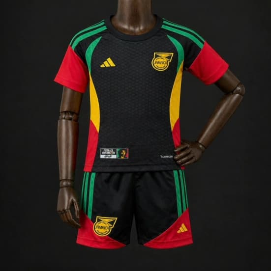 2026 Kids Jamaica 26 x Bob Marley Away Pre Match Jersey — Selección de fútbol de Jamaica