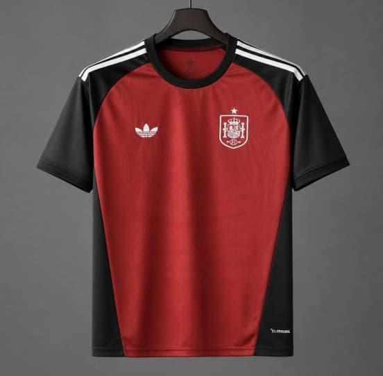 2026 Spain Wine/Black Goalkeeper Jersey — jersey