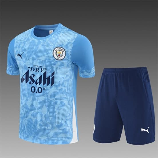 25/26 Manchester City Light Blue Camouflage with XS Short Sleeve+Soccer Shorts — Manchester City Football Club