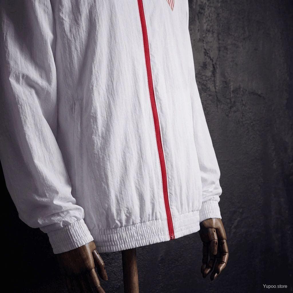 2026 Sevilla FC Red And White Reversible Full Zipper Jacket — imagen 10