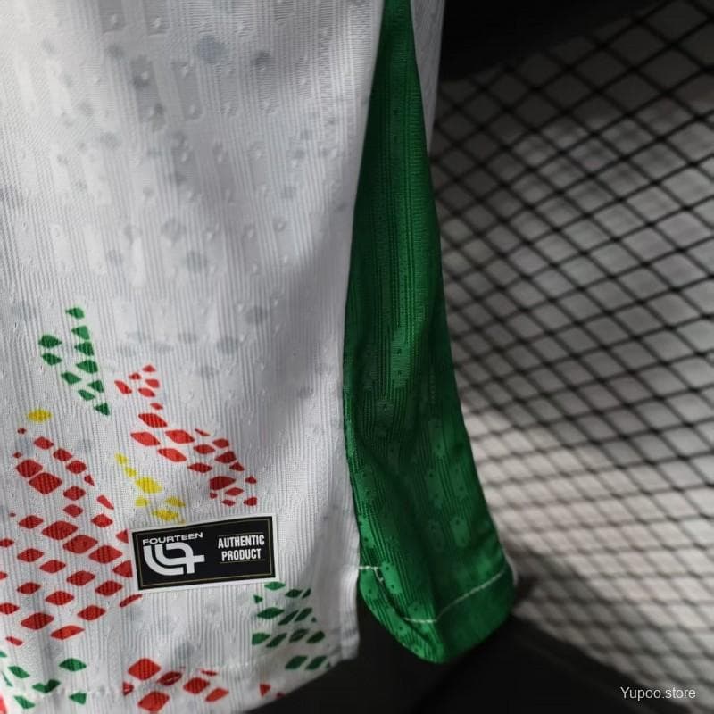 2026 Player Version Cameroon Home White with Red, Dot Pattern Jersey — imagen 4