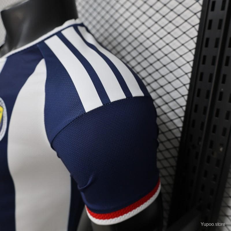 Player Version 2027 Scotland Away White/Navy Vertical Stripes Jersey — imagen 6