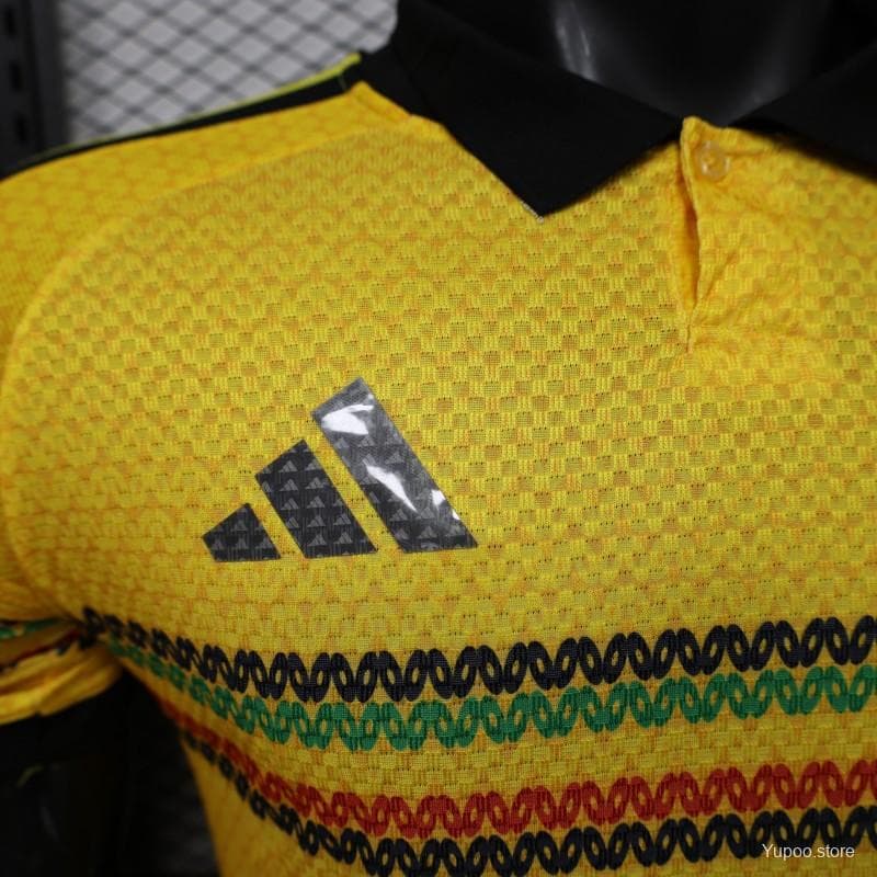 Player Version 2027 Jamaica Home Yellow with Reggae Stripe Jersey — imagen 8