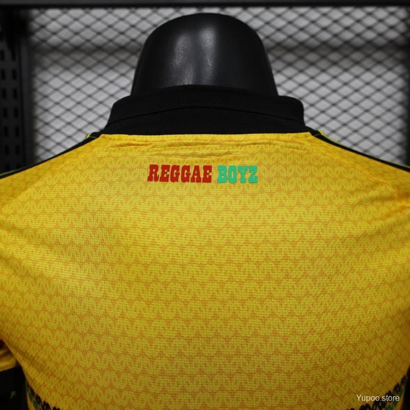 Player Version 2027 Jamaica Home Yellow with Reggae Stripe Jersey — imagen 2