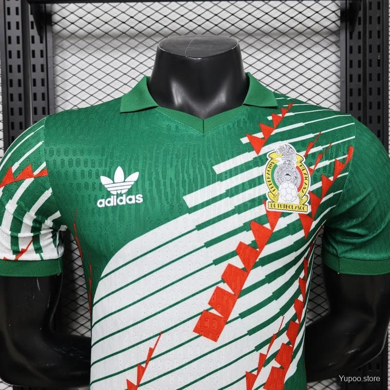 Player Version 2027 Mexico Home Green with Diagonal Graphic Jersey — imagen 7