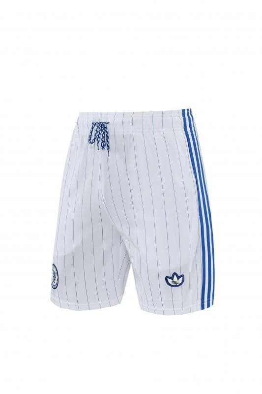 26/27 Chelsea FC  Blue  Stripes Short Sleeve+ White Soccer Shorts — imagen 15